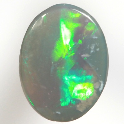 SOLID SEMI BLACK OPAL Bright green rolling flashes